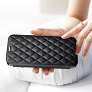 For Samsung Galaxy S23+ 5G Shield Magsafe RFID Anti-theft Rhombus Leather Phone Case(Black)