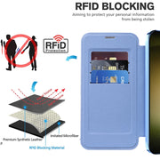For Samsung Galaxy S23 Ultra 5G Shield Magsafe RFID Anti-theft Rhombus Leather Phone Case(Blue)