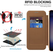 For Samsung Galaxy S24 5G Shield Magsafe RFID Anti-theft Rhombus Leather Phone Case(Brown)