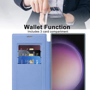 For Samsung Galaxy S24 Ultra 5G Shield MagSafe RFID Anti-theft Rhombus Leather Phone Case(Blue)