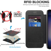 For Samsung Galaxy S24+ 5G Shield Magsafe RFID Anti-theft Rhombus Leather Phone Case(Black)