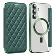 For Samsung Galaxy S23 FE 5G Shield MagSafe RFID Anti-theft Rhombus Leather Phone Case(Green) - free shipping - PMC TechLife - Order now!