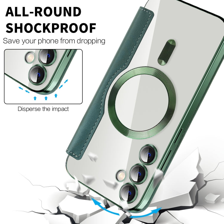 For Samsung Galaxy S23 FE 5G Shield MagSafe RFID Anti-theft Rhombus Leather Phone Case(Green) - free shipping - PMC TechLife - Order now!