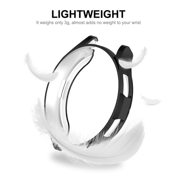 For Samsung Galaxy Watch6 Classic 43mm ENKAY Hat-Prince Electroplated Soft TPU Case + 0.2mm 9H Glass Screen Protector(Golden)