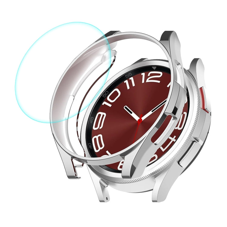 For Samsung Galaxy Watch6 Classic 43mm ENKAY Hat-Prince Electroplated Soft TPU Case + 0.2mm 9H Glass Screen Protector(Silver) - Watch Cases by ENKAY | Online Shopping South Africa | PMC TechLife