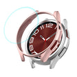 For Samsung Galaxy Watch6 Classic 47mm ENKAY Hat-Prince Electroplated Hard PC Case + 0.2mm 9H Glass Screen Protector(Rose Gold) - Watch Cases by ENKAY | Online Shopping South Africa | PMC TechLife