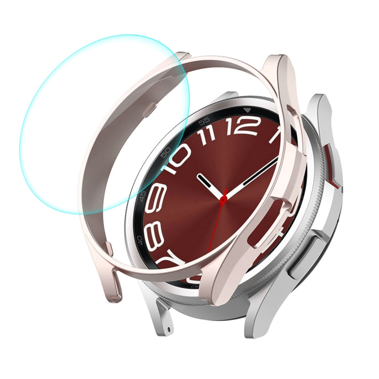 For Samsung Galaxy Watch6 Classic 43mm ENKAY Hat-Prince Electroplated Hard PC Case + 0.2mm 9H Glass Screen Protector(Starlight Color) - Watch Cases by ENKAY | Online Shopping South Africa | PMC TechLife