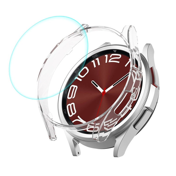 For Samsung Galaxy Watch6 Classic 43mm ENKAY Hat-Prince Electroplated Hard PC Case + 0.2mm 9H Glass Screen Protector(Transparent) - Watch Cases by ENKAY | Online Shopping South Africa | PMC TechLife