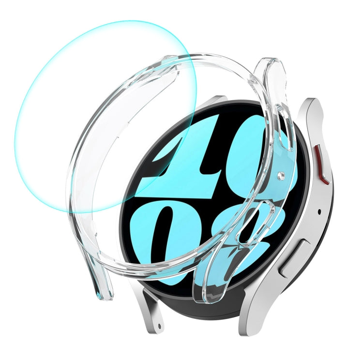 For Samsung Galaxy Watch6 40mm ENKAY Hat-Prince Electroplated Hard PC Case + 0.2mm 9H Glass Screen Protector(Transparent) - Watch Cases by ENKAY | Online Shopping South Africa | PMC TechLife