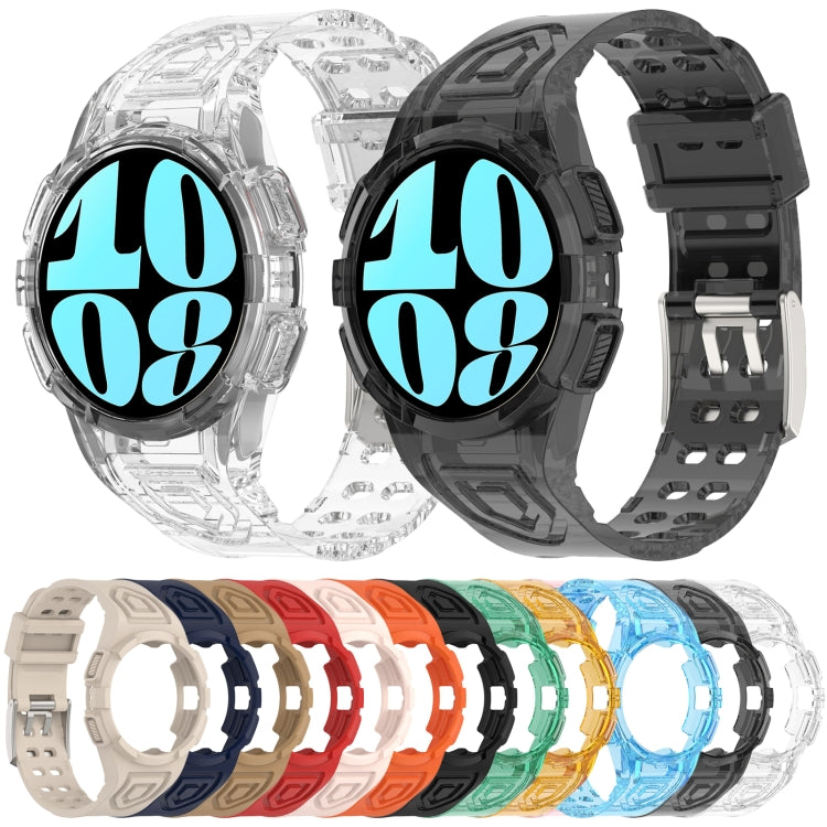 For Samsung Galaxy Watch6 44mm TPU Integrated Silicone Watch Band(Transparent Pink) - free shipping - PMC TechLife - Order now!
