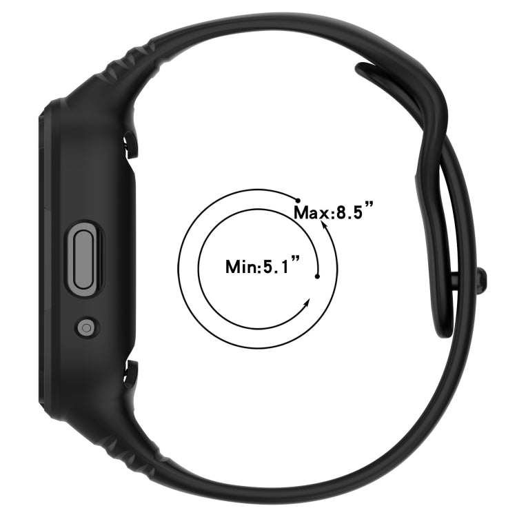 For Redmi Watch 3 Lite Integrated Fully Enclosed Silicone Watch Band(Black)