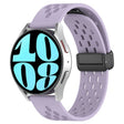 For Samsung Galaxy Watch 6 40mm 20mm Folding Magnetic Clasp Silicone Watch Band(Purple) - Watch Bands by PMC TechLife | Online Shopping South Africa | PMC TechLife | Buy Now Pay Later Mobicred