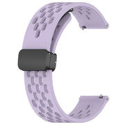 For Samsung Galaxy Watch 6 40mm 20mm Folding Magnetic Clasp Silicone Watch Band(Purple)