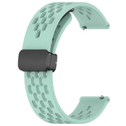 For Amazfit GTR 2e 22mm Folding Magnetic Clasp Silicone Watch Band(Water Duck)