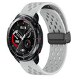 For Honor Watch GS Pro 22mm Folding Magnetic Clasp Silicone Watch Band(Light Grey) - Watch Bands by PMC TechLife | Online Shopping South Africa | PMC TechLife | Buy Now Pay Later Mobicred