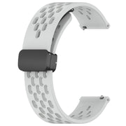 For Honor Watch GS Pro 22mm Folding Magnetic Clasp Silicone Watch Band(Light Grey)