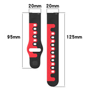 For Amazfit GTS 2E 20mm Double Color Silicone Watch Band(Blue+White)