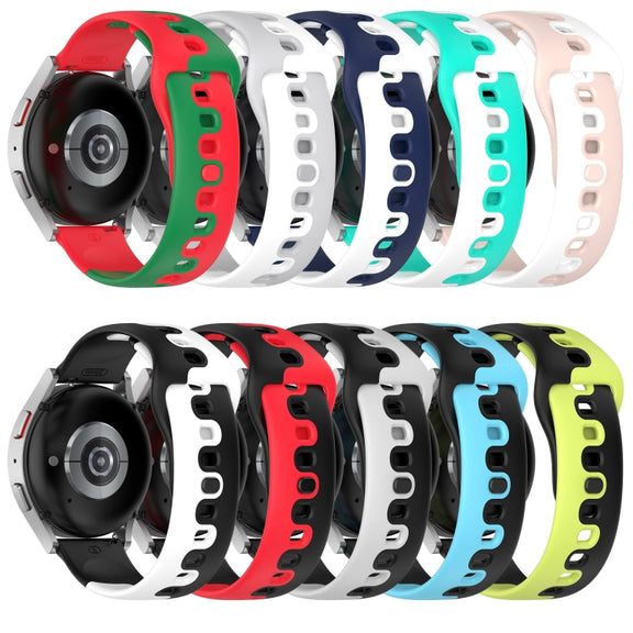 For Xiaomi MI Watch Color 22mm Double Color Silicone Watch Band(Black+Red)