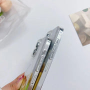 For iPhone 15 Gilding MagSafe Hybrid Clear TPU Phone Case(Yellow)