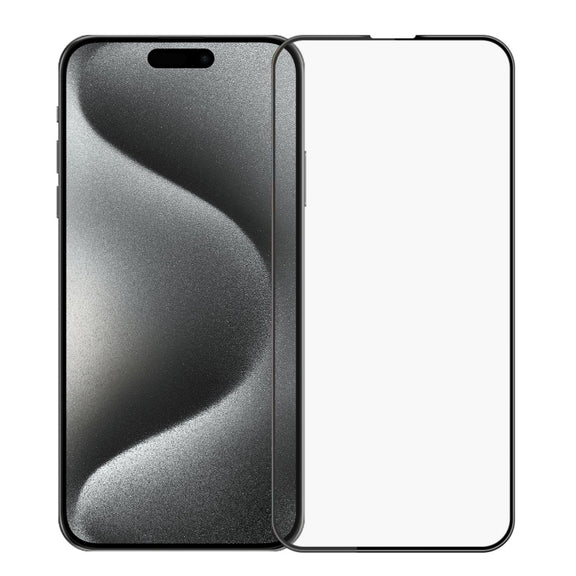 For iPhone 15 Pro PINWUYO 9H 3D Curved Full Screen Explosion-proof Tempered Glass Film(Black)