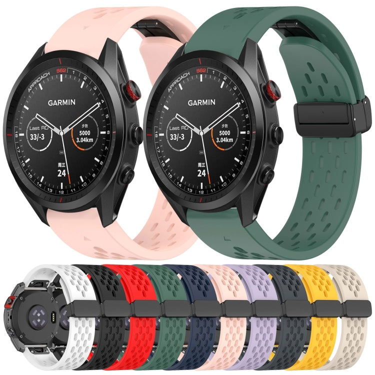 Compatible with Garmin Compatible witherunner 935 22mm Folding Buckle Hole Silicone Watch Band(Black) - free shipping - PMC TechLife - Order now!