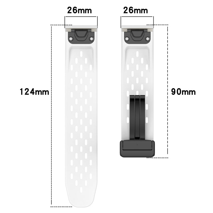Compatible with Garmin Tactix 7 AMOLED 26mm Folding Buckle Hole Silicone Watch Band(Pink) - free shipping - PMC TechLife - Order now!