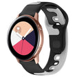 For Samsung Galaxy Watch Active 20mm Double Color Silicone Watch Band(Black+Gray) - Watch Bands by PMC TechLife | Online Shopping South Africa | PMC TechLife