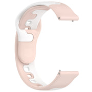 For Samsung Galaxy Watch Active 20mm Double Color Silicone Watch Band(Pink+White)