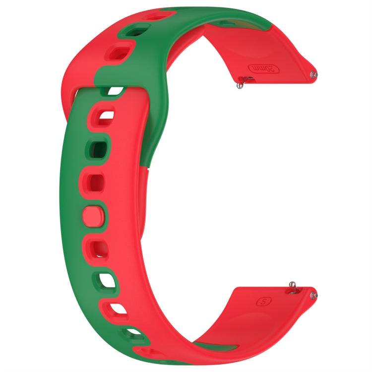 For Samsung Galaxy Watch3 41mm 20mm Double Color Silicone Watch Band(Red+Green) - free shipping - PMC TechLife - Order now!