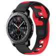 For Samsung Gear S3 Classic / Frontier 22mm Double Color Silicone Watch Band(Black+Red) - Watch Bands by PMC TechLife | Online Shopping South Africa | PMC TechLife