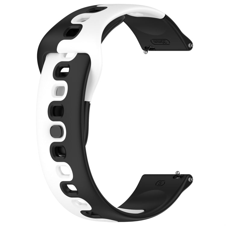 For Samsung Gear S3 Classic / Frontier 22mm Double Color Silicone Watch Band(Black+White) - Watch Bands by PMC TechLife | Online Shopping South Africa | PMC TechLife