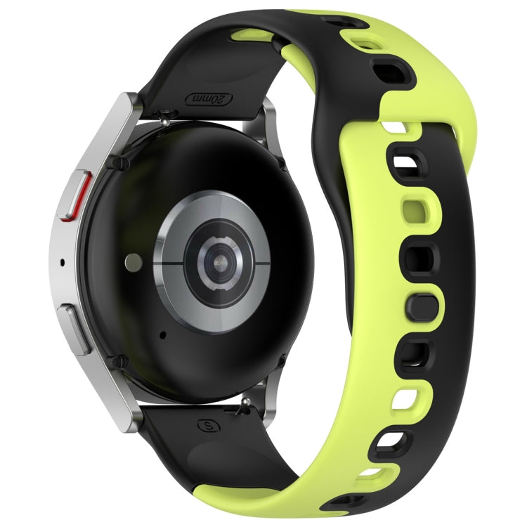 For Samsung Gear S3 Classic / Frontier 22mm Double Color Silicone Watch Band(Black+Green) - free shipping - PMC TechLife - Order now!