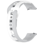 For Samsung Gear S3 Classic / Frontier 22mm Double Color Silicone Watch Band(Gray+White)