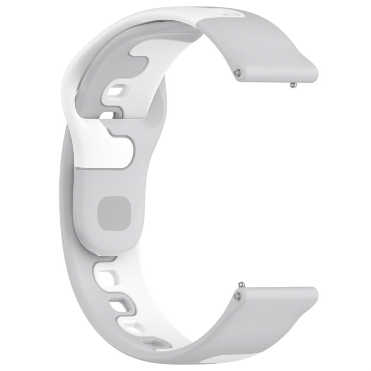 For Samsung Gear S3 Classic / Frontier 22mm Double Color Silicone Watch Band(Gray+White)