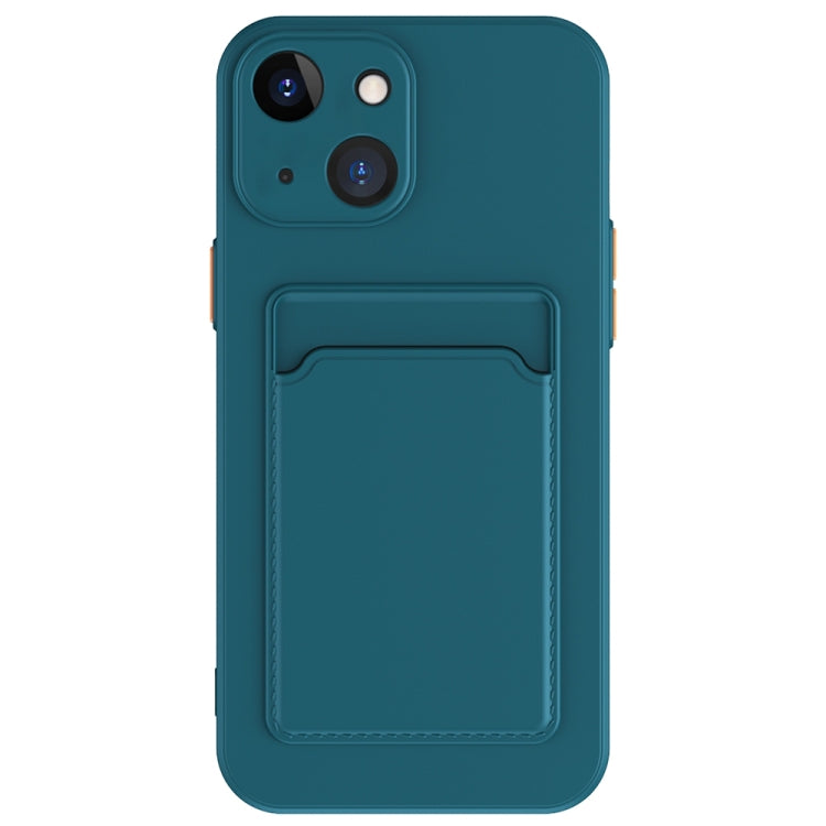 For iPhone 15 Skin Feel Card Contrast Color Button TPU Phone Case(Dark Green) - free shipping - PMC TechLife - Order now!