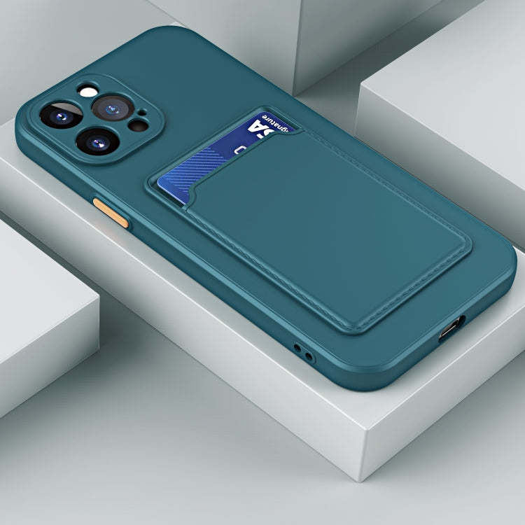 For iPhone 15 Skin Feel Card Contrast Color Button TPU Phone Case(Dark Green) - free shipping - PMC TechLife - Order now!