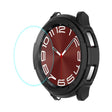 For Samsung Galaxy Watch6 Classic 47mm ENKAY Hat-Prince 2 in 1 TPU Armor Watch Case + 0.2mm 9H Tempered Glass Screen Protector(Black) - Watch Cases by ENKAY | Online Shopping South Africa | PMC TechLife | Buy Now Pay Later Mobicred