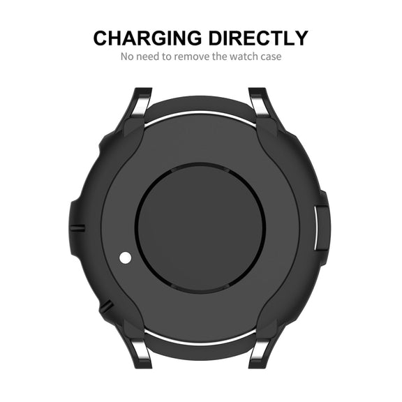 For Samsung Galaxy Watch6 Classic 43mm ENKAY Hat-Prince 2 in 1 TPU Armor Watch Case + 0.2mm 9H Tempered Glass Screen Protector(Black)