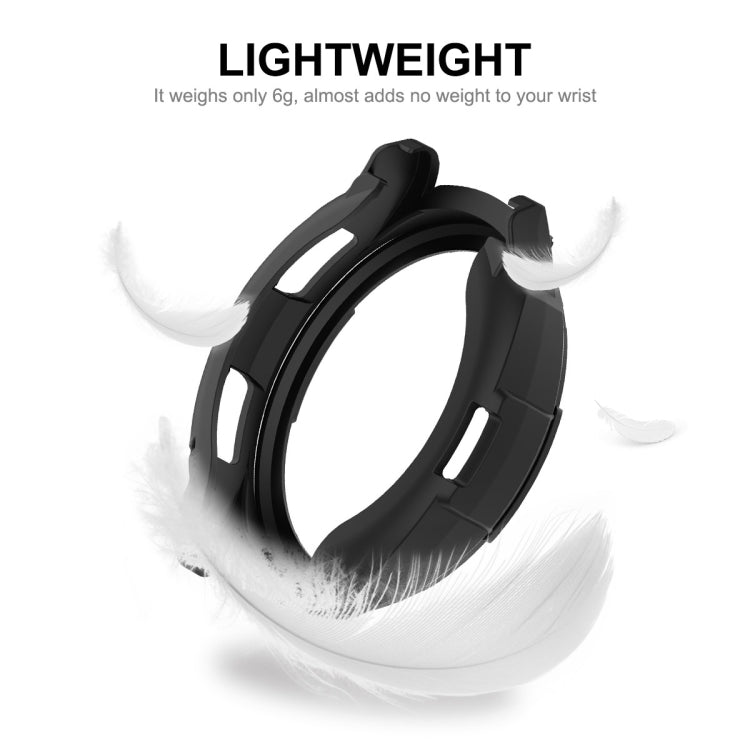 For Samsung Galaxy Watch6 Classic 43mm ENKAY Hat-Prince 2 in 1 TPU Armor Watch Case + 0.2mm 9H Tempered Glass Screen Protector(Black) - Watch Cases by ENKAY | Online Shopping South Africa | PMC TechLife