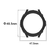 For Samsung Galaxy Watch6 Classic 43mm ENKAY Hat-Prince 2 in 1 TPU Armor Watch Case + 0.2mm 9H Tempered Glass Screen Protector(Black)