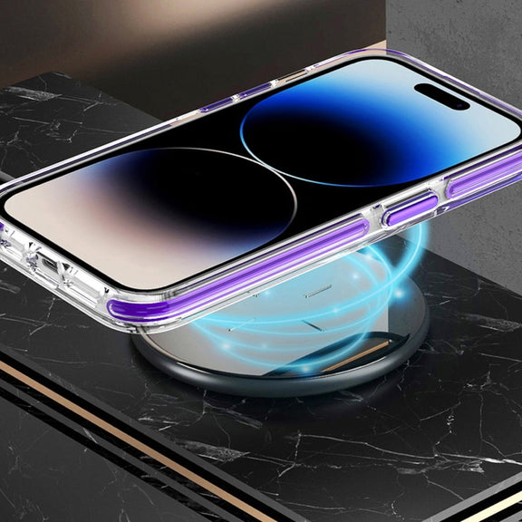 For iPhone 15 Plus Dual-color MagSafe TPU Hybrid Clear PC Shockproof Phone Case(White)