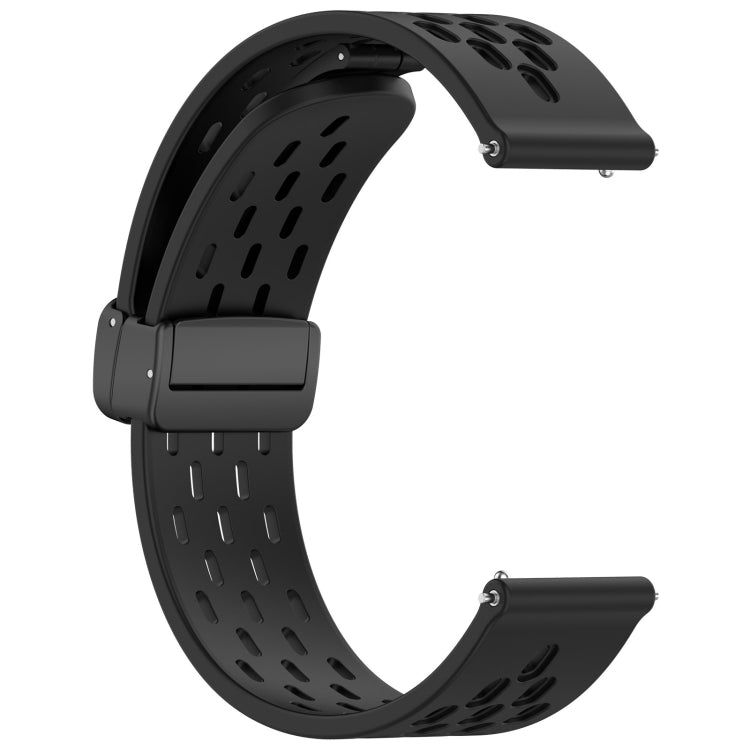 For Amazfit Bip 5 Folding Magnetic Clasp Silicone Watch Band(Black) - free shipping - PMC TechLife - Order now!