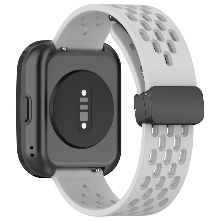 For Amazfit Bip 5 Folding Magnetic Clasp Silicone Watch Band(Light Gray) - free shipping - PMC TechLife - Order now!