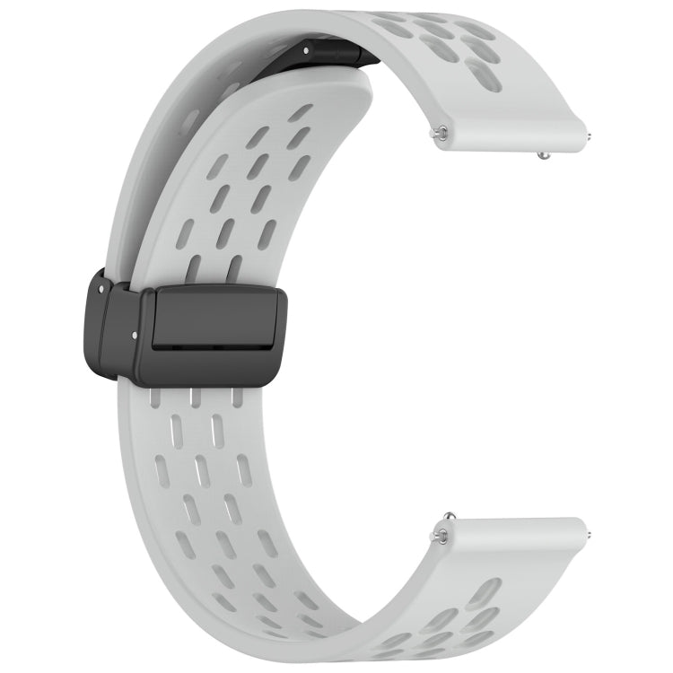 For Amazfit Bip 5 Folding Magnetic Clasp Silicone Watch Band(Light Gray) - free shipping - PMC TechLife - Order now!