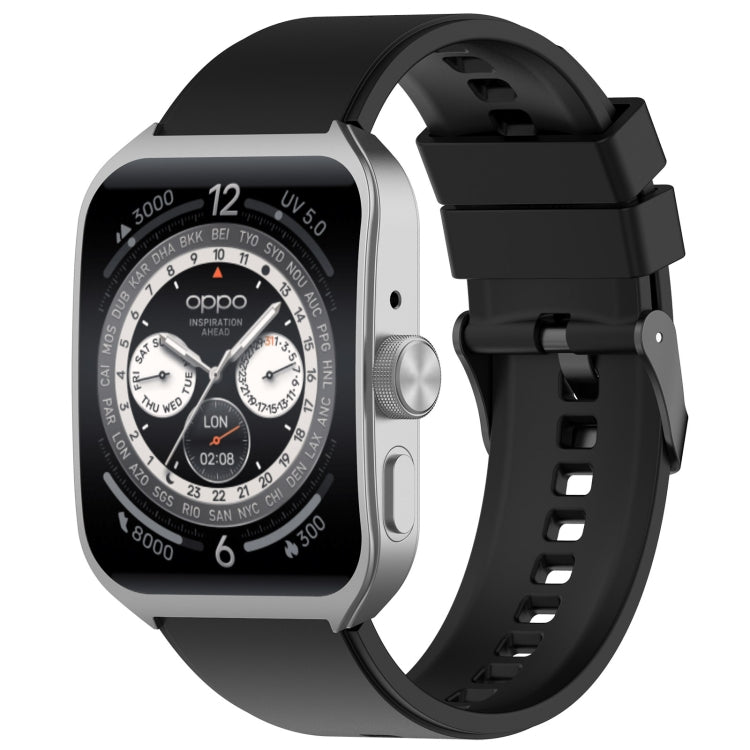 For OPPO Watch 4 Pro 22mm Solid Color Silicone Watch Band(Black) -  by PMC TechLife | Online Shopping South Africa | PMC TechLife