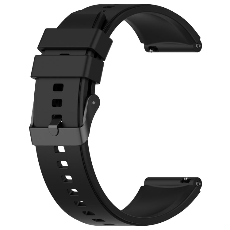 For OPPO Watch 4 Pro 22mm Solid Color Silicone Watch Band(Black) -  by PMC TechLife | Online Shopping South Africa | PMC TechLife