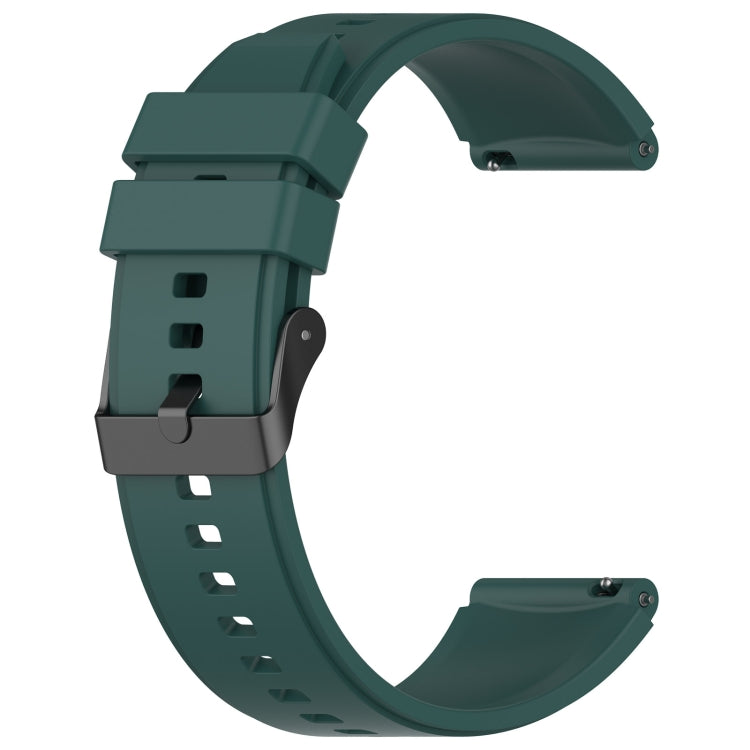 For OPPO Watch 4 Pro 22mm Solid Color Silicone Watch Band(Dark Green) -  by PMC TechLife | Online Shopping South Africa | PMC TechLife