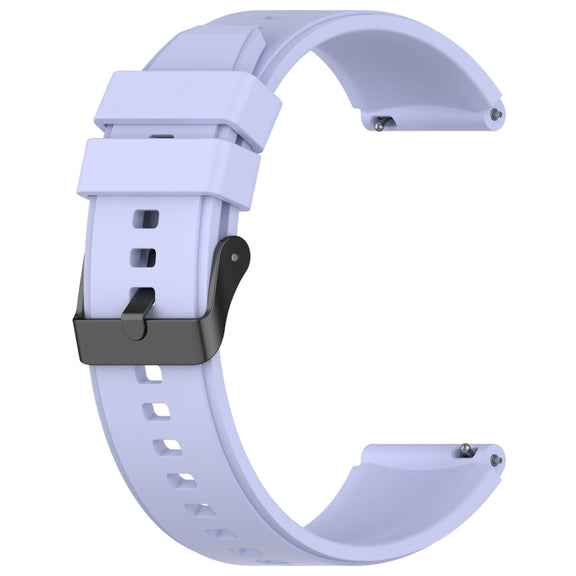 For OPPO Watch 4 Pro 22mm Solid Color Silicone Watch Band(Purple)