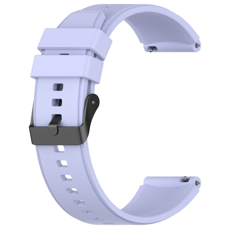 For OPPO Watch 4 Pro 22mm Solid Color Silicone Watch Band(Purple)