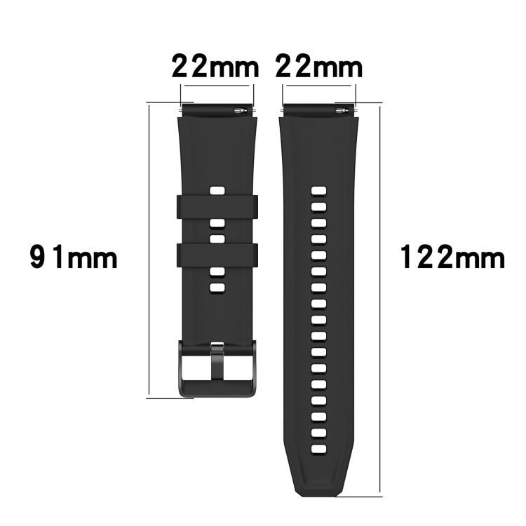 For OPPO Watch 4 Pro 22mm Solid Color Silicone Watch Band(Red)